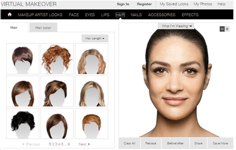 virtual makeover online.